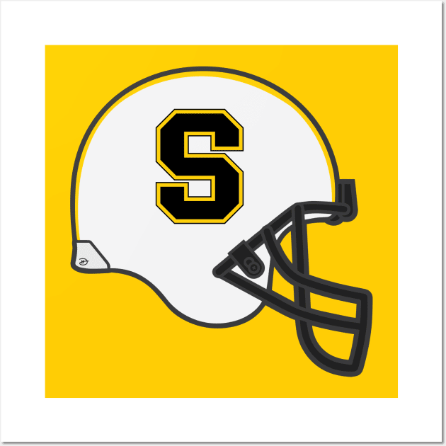 Sabercat Football Helmet (Secondary) Wall Art by dhartist